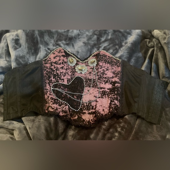 Purple/Black Chained Corset - Picture 3 of 5